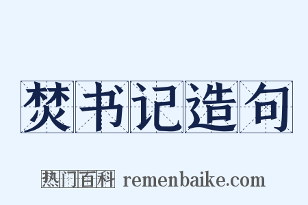 焚书记造句是什么意思的图片